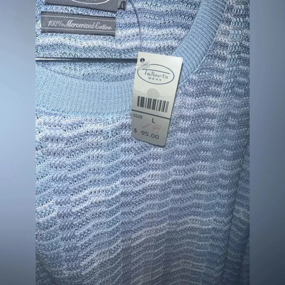 NWT  Talbots Men’s 100% Mercerized Cotton Sweater size Large - Picture 5 of 7